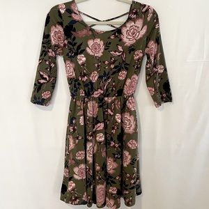 Women’s “Marjorie” Back Detail Brushed Knit Dress